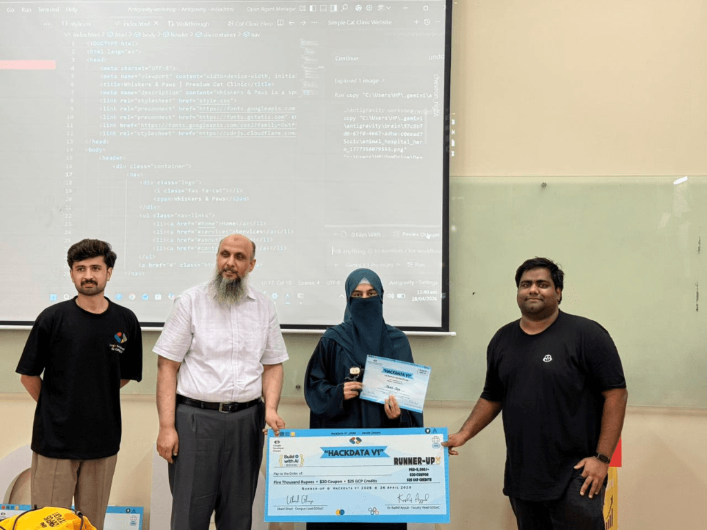 HackData V1 Runner-Up Celebration