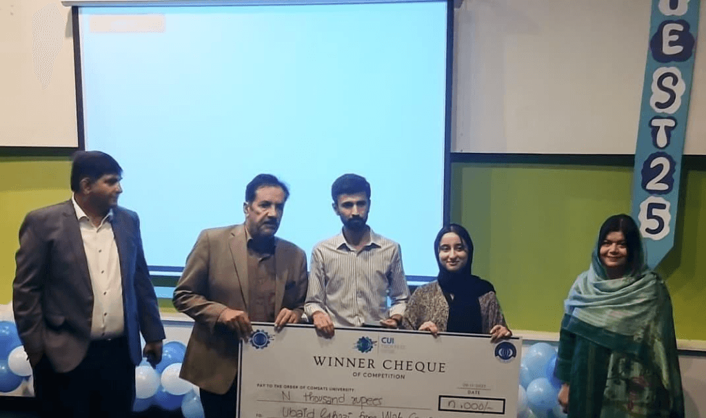 CUI Tech Fest: Agentic AI Arena Winner Cheque Ceremony (Ubaid & Fatima)