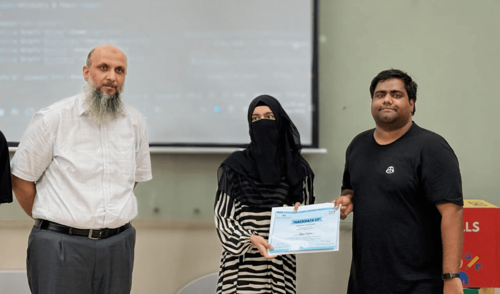HackData V1 Certificate Recognition Ceremony
